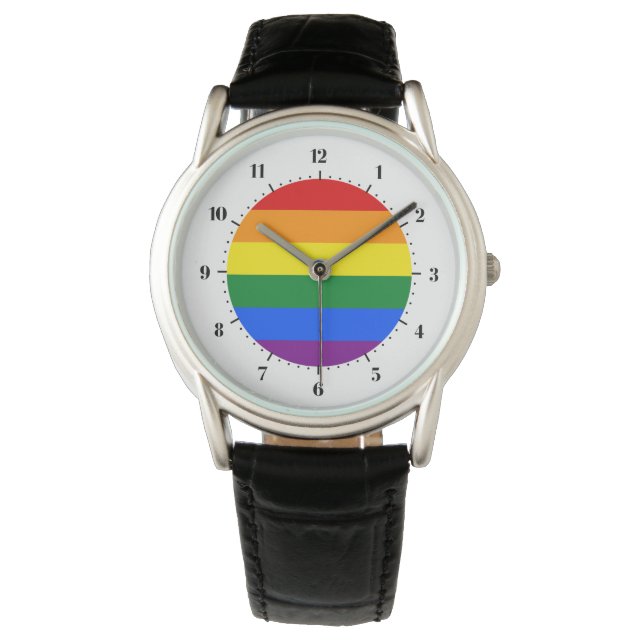 HBT-pride flagga Wristwatch Armbandsur (Framsida)