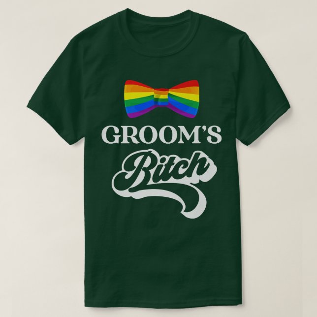 HBT-Pride Gay Bachelor Party Grooms EngagementT-S T Shirt (Design framsida)