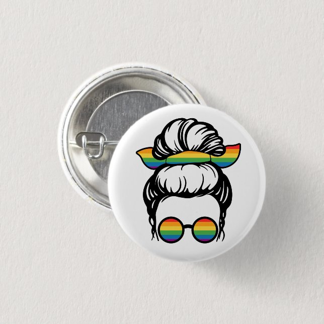 HBT-Pride Gay kärlek Button Knapp (Framsida & baksida)
