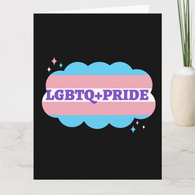 HBT+Pride. Gay-regnbåge kärlek. Kort (Framsida)