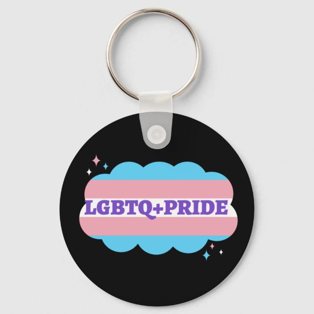 HBT+Pride. Gay-regnbåge kärlek. Nyckelring (Framsida)