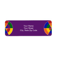 HBT-Pride Geometric Rainbow Circles on Lila