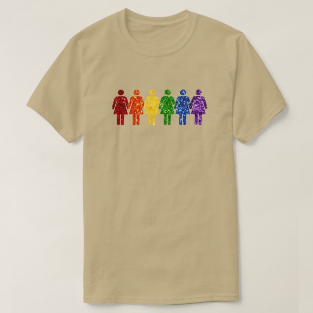 HBT-Pride Glitter Kvinnor T Shirt (Design framsida)