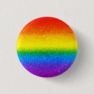 HBT-Pride Glitter regnbågsstrimlad knapp