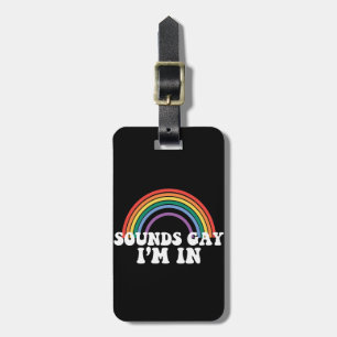HBT Pride HBT Ljud Gay Jag Är Regnbåge Gay Bagagebricka