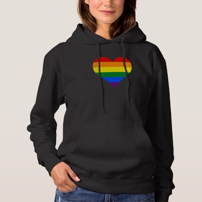 HBT-pride hjärta Hoodie Tee Shirt (Framsida)