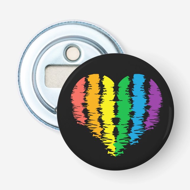 HBT+pride. Hjärtregn. Flasköppnare (Framsidan)