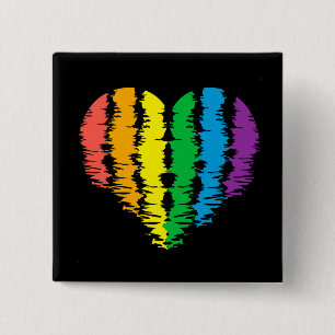 HBT+pride. Hjärtregn. Knapp Magnet