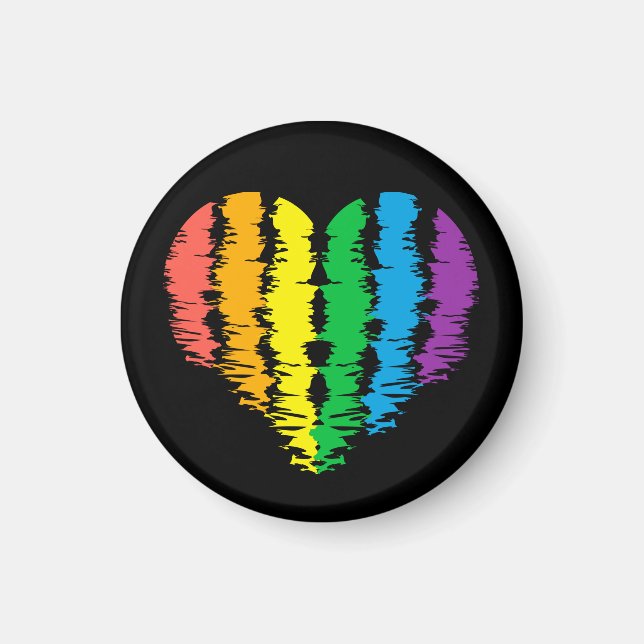HBT+pride. Hjärtregn. Magnet (Framsidan)