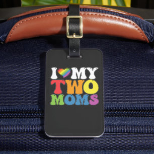 HBT-Pride I Kärlek My Two Mammor Gay Lesbisk Suppo Bagagebricka