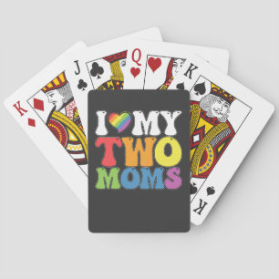 HBT-Pride I Kärlek My Two Mammor Gay Lesbisk Suppo Casinokort