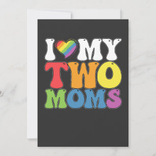 HBT-Pride I Kärlek My Two Mammor Gay Lesbisk Suppo Inbjudningar