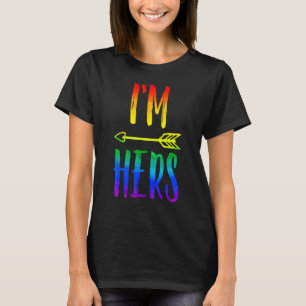 HBT-Pride Jag är hennes Lesbisk Par Match T Shirt