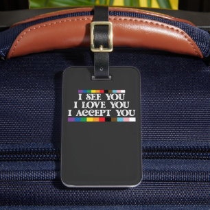 HBT-Pride Jag ser att Kärlek accepterar ditt stöd Bagagebricka