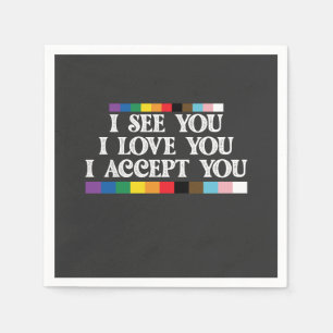 HBT-Pride Jag ser att Kärlek accepterar ditt stöd Pappersservett