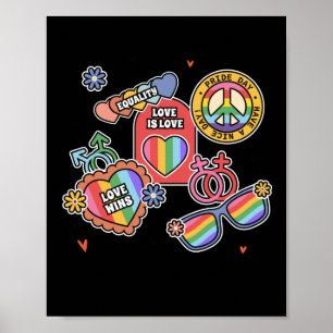HBT+pride. Kärlek är kärlek, jämlikhet, Pridets da Poster