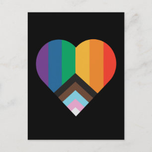 HBT+pride kärlek. Rainbow flagga Vykort