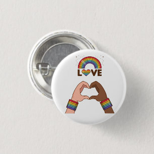 HBT+Pride. Kärlek regnbåge. Hjärta. Keychai Knapp