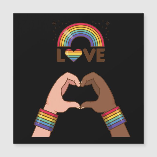 HBT+Pride. Kärlek regnbåge. Hjärtat. (Framsida)