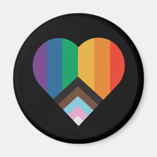 HBT+pride kärlek. Regnbågs- flaggaKnapp Magnet