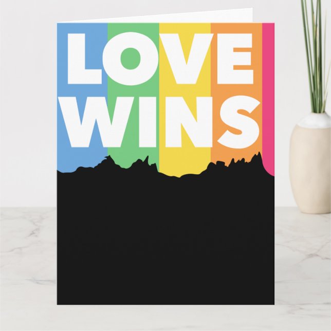 HBT+pride. kärlek vinner. Köer. Kort (Framsida)