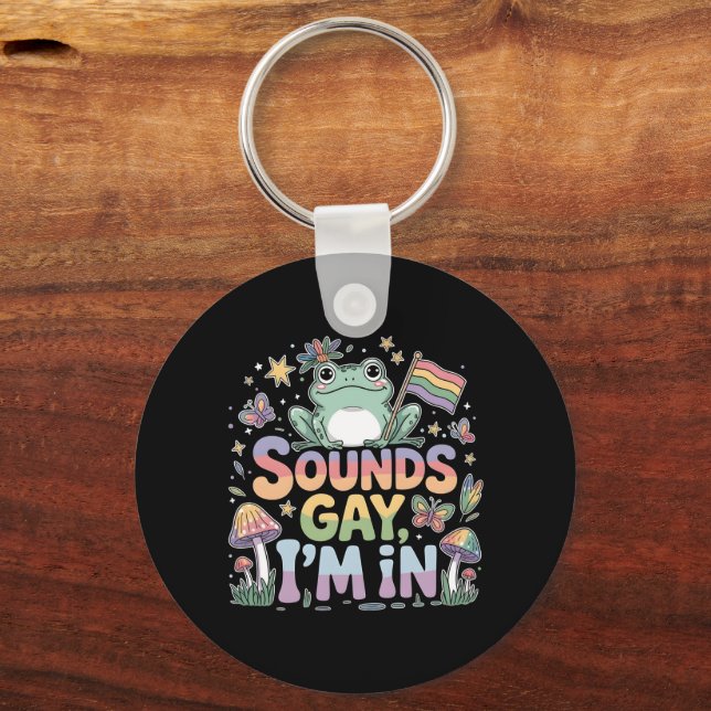 HBT-pride Ljud gay jag är i Nyckelring (Framsida)