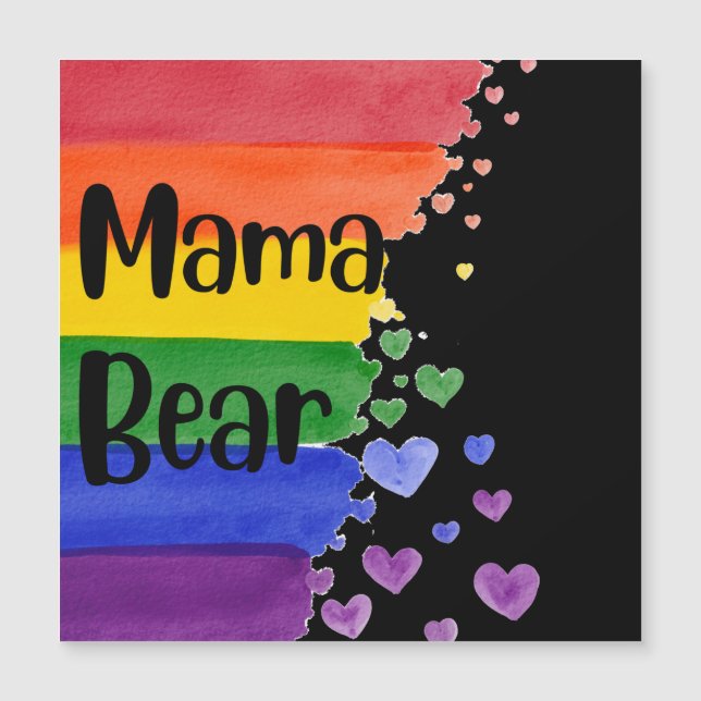 HBT+pride. Mamma björn. Rainbow kärlek. (Framsida)
