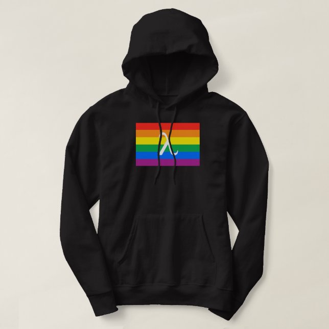 HBT-Pride och Activism Lambda Hoodie (Design framsida)
