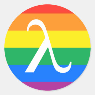 HBT-Pride och Activism Lambda Runt Klistermärke