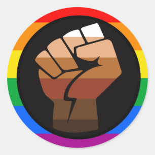 HBT-PRIDE (POC Fist-Pridet) Runt Klistermärke