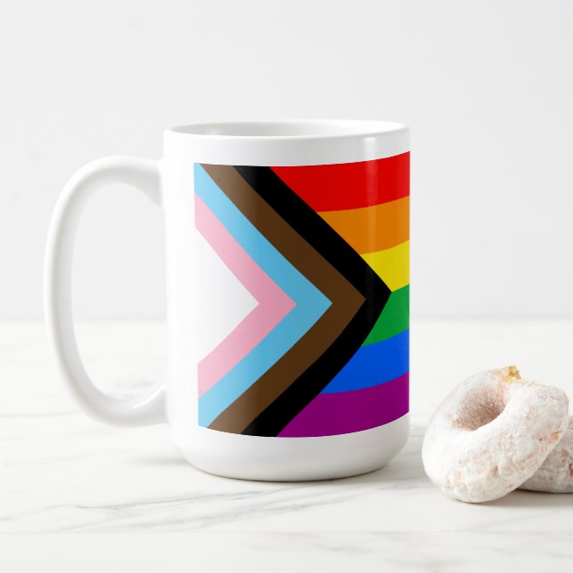 HBT-PRIDE (Progress-Pride) Kaffemugg (Med munk)
