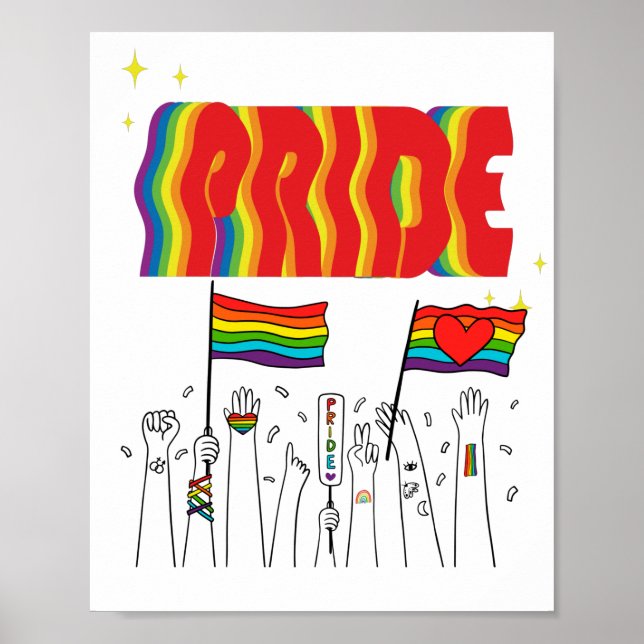 HBT+Pride. Queer-gay kärlek pride. Poster (Framsidan)