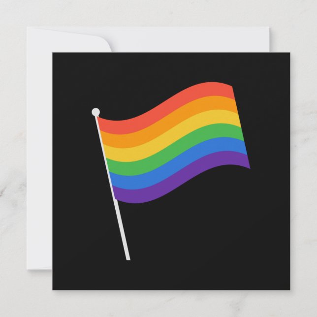 HBT+pride. Rainbow flagga Kort (Framsida)