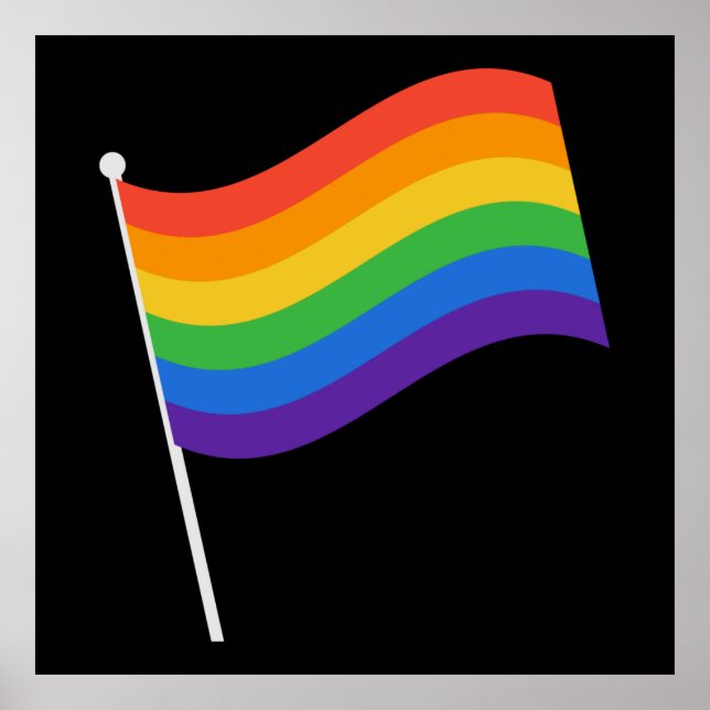 HBT+pride. Rainbow flagga Poster (Framsidan)