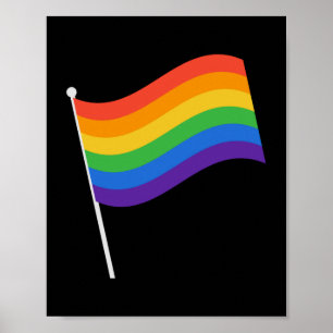 HBT+pride. Rainbow flagga Poster