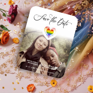 HBT-Pride Rainbow Heart Lesbisk Gay Photo Magnet