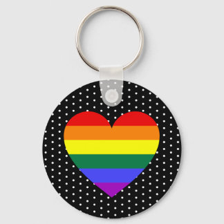 HBT-Pride Rainbow Heart Nyckelring