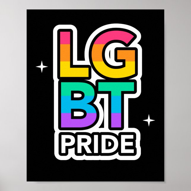 HBT+PRIDE. Rainbow kärlek Poster (Framsidan)