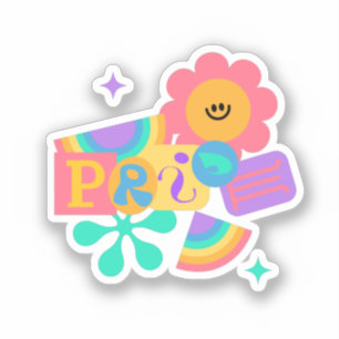 HBT+pride. Rainbow kärlek. Solros kärlek. Klistermärken