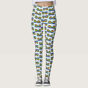 HBT-Pride Regnbåge Färg Glass Roligt Mönster Leggings