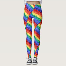 HBT-pride, regnbåge i flagga rand mönster Leggings