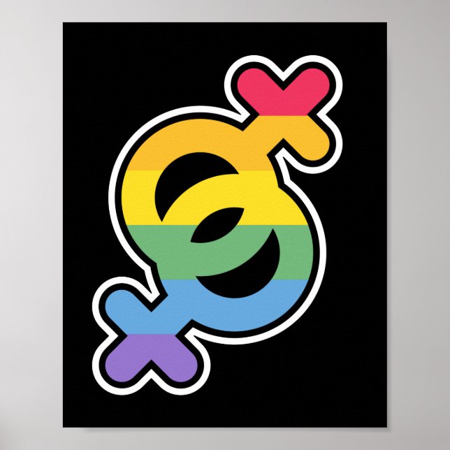 HBT+Pride. Regnbåge. Poster (Framsidan)