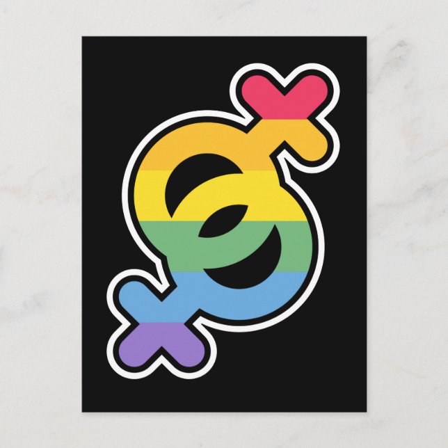 HBT+Pride. Regnbåge. Poster Vykort (Framsida)