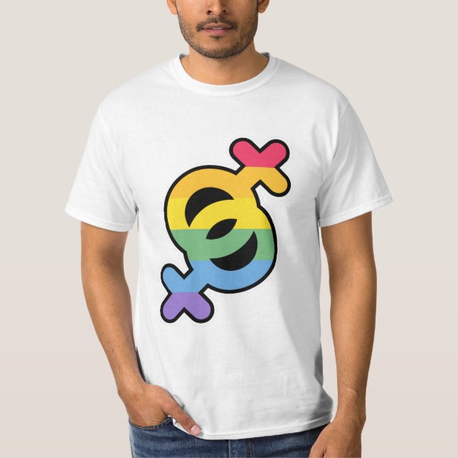 HBT+Pride. Regnbåge. T-Shirt (Framsida)