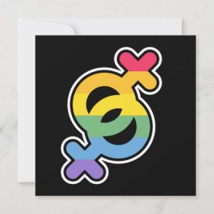 HBT+Pride. Regnbåge. Tack Kort