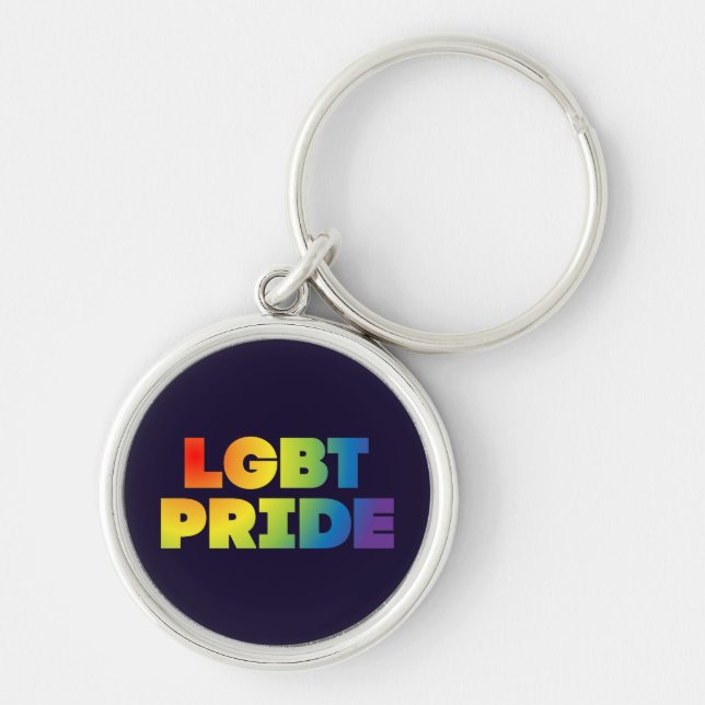 HBT-PRIDE RUND SILVERFÄRGAD NYCKELRING (Framsidan)