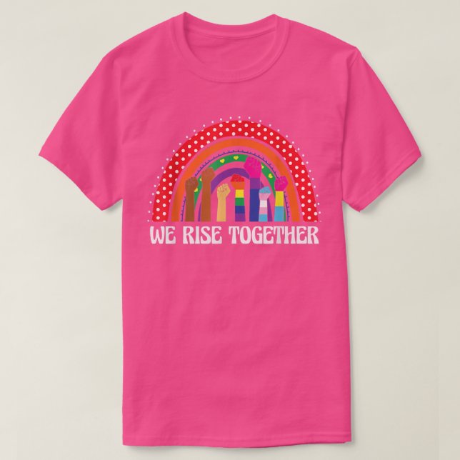HBT-pride social-rörelsen Kvinnor i manar-regnbåge T Shirt (Design framsida)