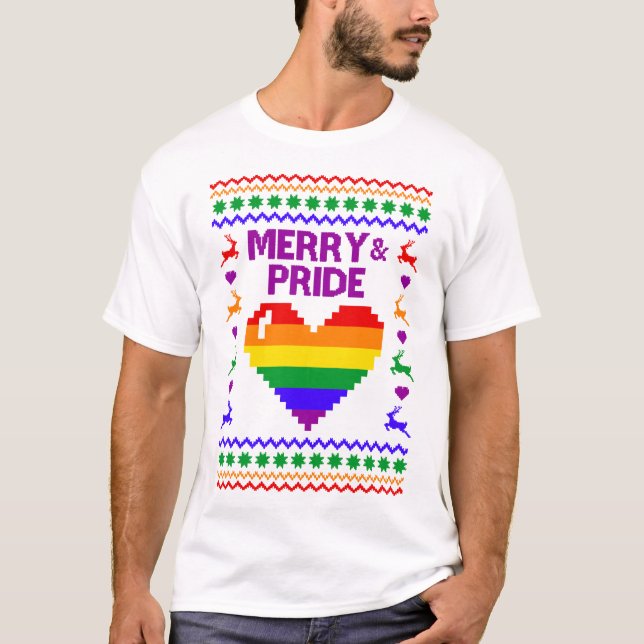 HBT-Pride, Ugly Sweater T Shirt (Framsida)
