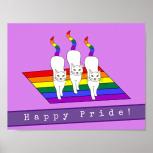 HBT-Priden med regnbåge, Flagga Poster