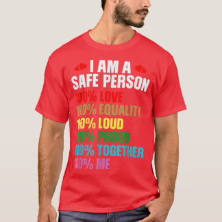 HBT-Pridet: 100 Kärlek och Equali är en Säker pers T Shirt